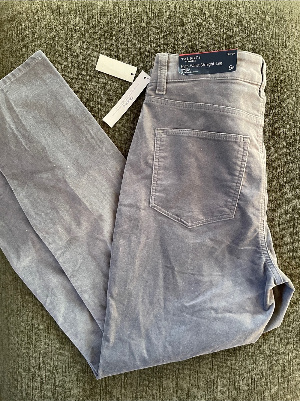 Talbots Men's Slim Straight Jeans in Light Gray